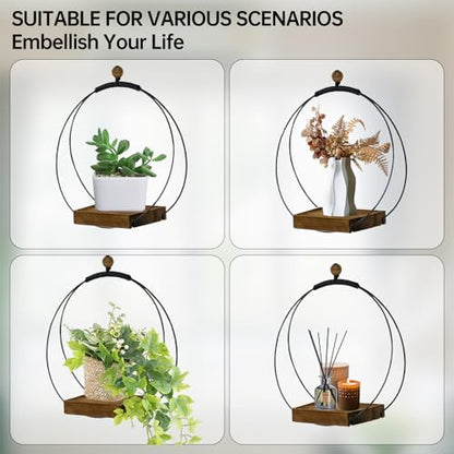 Adnkwolivt Hanging Planters for Indoor Plants - Plant Hanger Outdoor Pack of 2, Metal Plant Hanger Mid Century, Hanging Wall Ceiling Window, Gift for Mom, Plant Lovers, Housewarming - size: 2 Pack