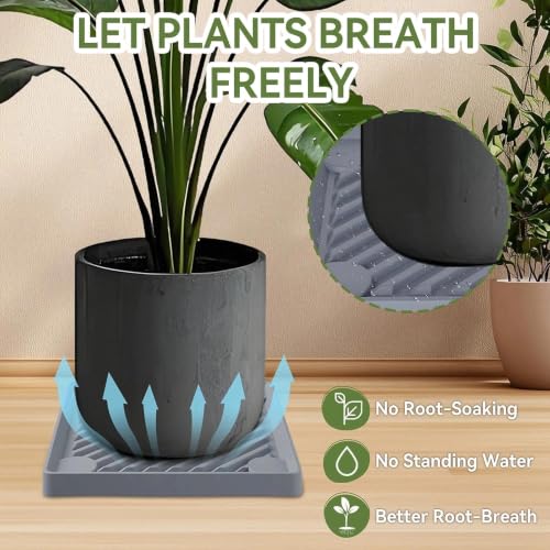14.5" SquarePlant Caddy Beige with Hidden Wheels & Garden Tools Set - size: 14.56 Inch - Grey (1 Pcs)