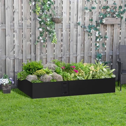 6 Pack Metal Edging for Landscaping, 41" L × 9" H Garden Edging - color: Black, size: 9.4 Inch