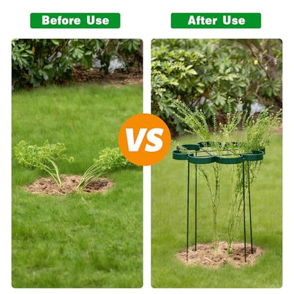 24.5" Dahlia Stakes and Supports - Outdoor Durable Plant Support - color: Green