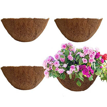 4PCS Coco Liner for Hanging Basket - 10 Inch Round - 100% Natural Planter Liner Replacement - color: 4pcs, size: 10inch