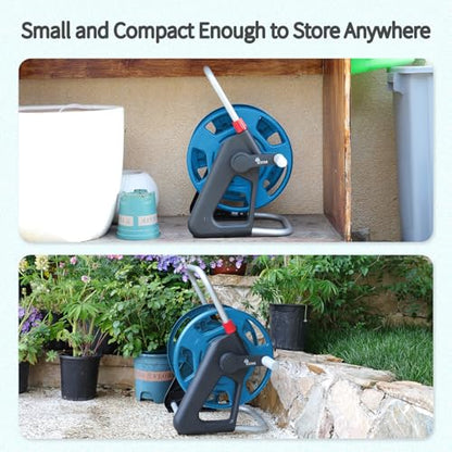 Garden Water Hose Reel,Holds 50-60 Ft of 5/8" Hose - color: Blue 2
