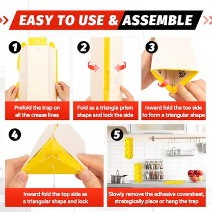 LULUCATCH Sticky Fly Traps, 10 Pack Fly Catcher Fungus Gnat Traps for Flying Insects, Hanging Yellow Sticky Traps for Fruit Fly, Non Toxic Odorless Bug Catcher, Pet Safe Pest Control - size: 10 Pack-B