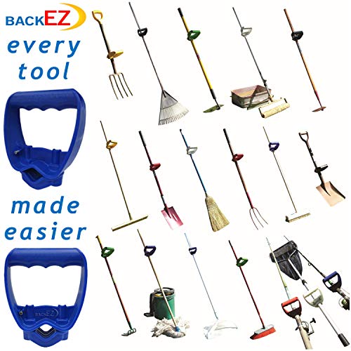 Back-Saving Tool Handle Attachment, EVR-Grip Upgrade, Labor-Saving Ergonomic Shovel Add-on Handle, Blue - color: Blue