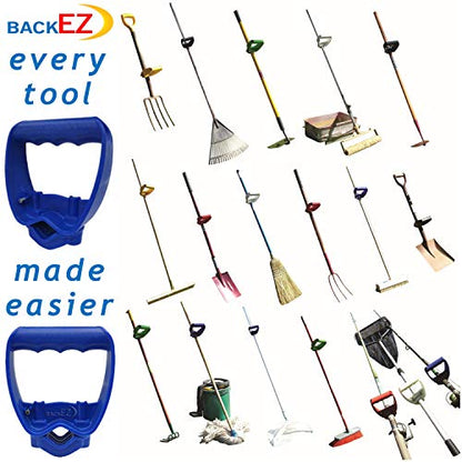 Back-Saving Tool Handle Attachment, EVR-Grip Upgrade, Labor-Saving Ergonomic Shovel Add-on Handle, Blue - color: Blue