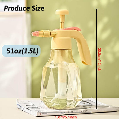 51oz/68oz Handheld Garden Pump Sprayer with Adjustable Nozzle Pressure Sprayer Hand Atomizer for Home Cleaning,Garden,Car Detailing & Washing (51ozGreen) - color: 51ozGreen
