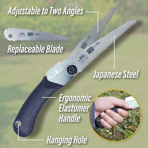 SUIZAN Folding Hand Saw 4.7" Versatile for Wood - Japanese Pruning saws - size: 4.7 Inch (120mm), style: 4.7 Inch (120mm) Folding Saw Versatile for Wood