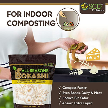 SCD Probiotics Bokashi Compost Starter, Accelerator, Odor Reducer - 6 lb - size: 6.6 lb (3 Pack)