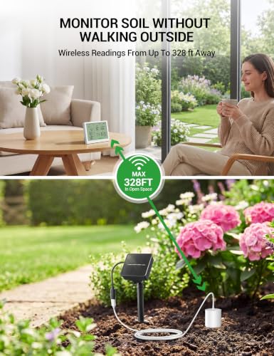 Solar Probe Expansion Kit — Compatible Add-On for 7-in-1 Wireless Soil Sensor System | Adds 1 More Monitoring Zone | Pairs to Existing Display, Up to 32 Probes Total - size: 1 Pack Probe Expansion