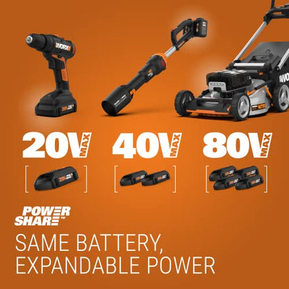 Worx 20V 12" 2-in-1 Cordless String Trimmer & Electric Lawn Edger, WG162 - style: 12" 20V Trimmer w/(1) 2.0 Ah Battery