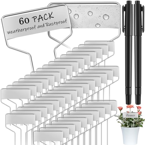 Moxweyeni 60 Pcs Metal Garden Tags Plant Labels,Aluminum,4 Inch - color: 4 Inch, size: Aluminum
