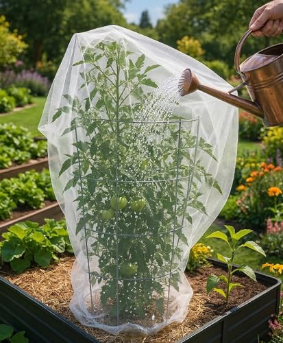 Fruit Tree Protection Bags 4x4.5 FT | Pack of 4 Garden & Insect Netting - size: 4.0 x 4.5 FT