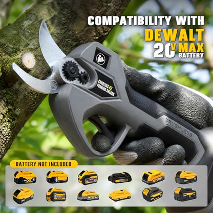 Brushless Electric Pruning Shears Cordless for DeWalt 20V Max Battery