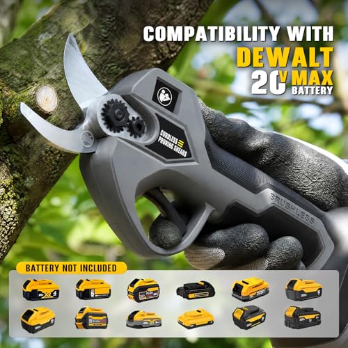 Brushless Electric Pruning Shears Cordless for DeWalt 20V Max Battery