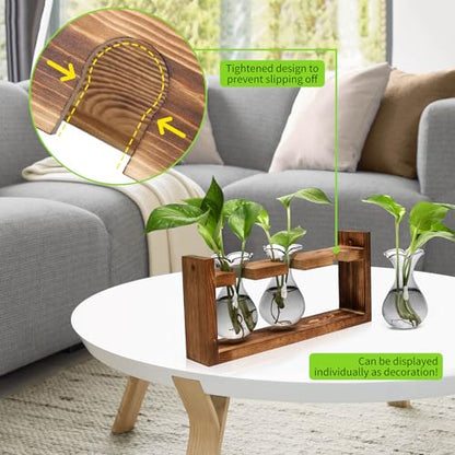 Plant Propagation Station Plant Terrarium Unique Birthday Gifts for Women - color: Gray