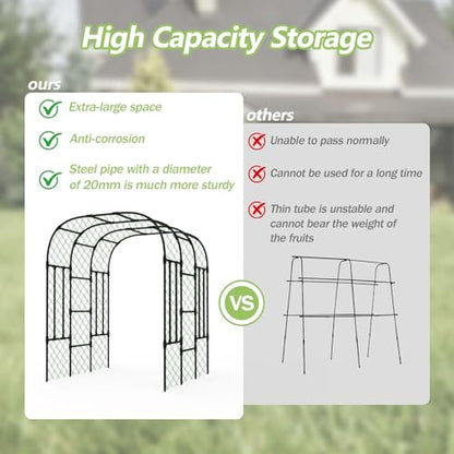 Trellis for Climbing Plants Outdoor - Grape Vine Trellis: 71 * 69 * 79 inch - size: 71(L) * 69(W) * 79(H) inch-20MM