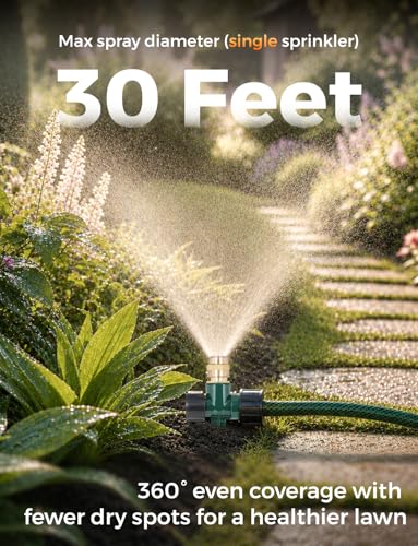 2 Pack Small Garden Sprinklers, Metal Sprinkler for Small Areas - color: Green 2pcs