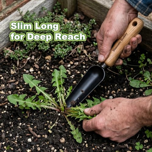 Snake Tongue Trowel, Garden Shovel for Root Weeding & Bulb Transplanter - size: 32.5CM Snake Tongue Trowel