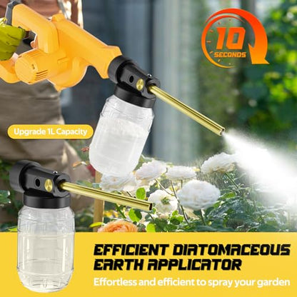 Rozlchar Electric Diatomaceous Earth Duster Compatible for DeWALT 20V - color: Yellow