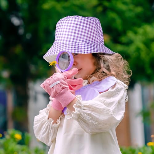 ROBOTIME Kids Gardening Set, 17PCS Toddler Gardening Tools, Toddler Gardening Set with Apron, Hat, Gloves, Watering Can & Tool Bag – Outdoor Play Garden Kit for Kids for Hands-On Learning (Purple ) - color: Purple