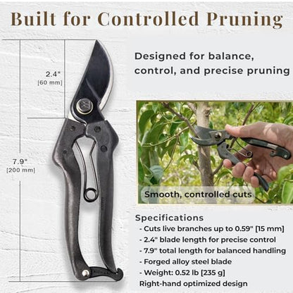 Wablade Japanese Pruning Shears, Bypass Garden Pruner 7.9", Made in Japan - style: Standard Model