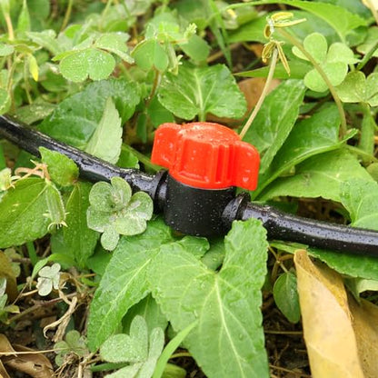 Gardrip 1/4" Drip Irrigation Valve - 25 Pack Shut Off Switch Fits 1/4 Inch Drip Tubing - Cut Off Valve for Garden Lawn Irrigation - color: Irrigation Valve-25P