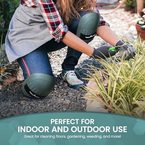 GARDEN GURU Home & Gardening Knee Pads – Waterproof EVA Foam Cushion, Soft Inner Liner, Comfortable Fit with Adjustable Straps (4 Pack) - size: 4 Pack, style: Comfort Foam