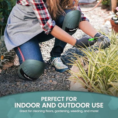 GARDEN GURU Home & Gardening Knee Pads – Waterproof EVA Foam Cushion, Soft Inner Liner, Comfortable Fit with Adjustable Straps (4 Pack) - size: 4 Pack, style: Comfort Foam
