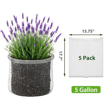 5Pcs Gopher Baskets,5 Gallon Root Guard Proof Stainless Steel Wire Baskets,Metal Fruit Plant Protection Cage - size: 5 Gallon-5Pcs