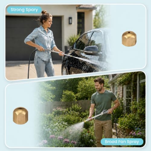 Jet Nozzle for Garden Hose, High Pressure Washer Hose Nozzle - color: Gray