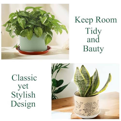 30 Pack Plant Saucer 5 Inches Plastic Drip Trays to Catch Water, Light Grey - color: Light Grey, size: 5 inch