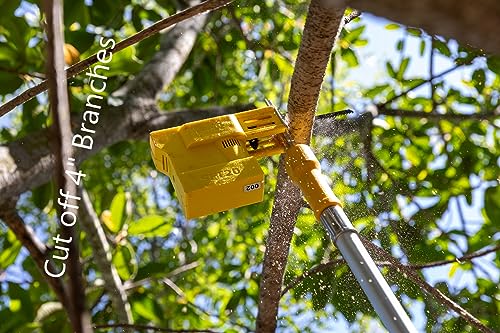Wireless Remote Control Electric Pole Saw - Ultra Light Tree Pruner Attachment for Standard Extension Poles (Sold Separately) - Up to 35ft Reach, Cuts 4" Branches Safely from Ground - SFT20-2 V2