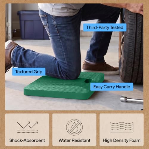 GORILLA GRIP® Extra Thick Foam Kneeling Pad for Gardening, 17.5x11 Grass - color: Grass