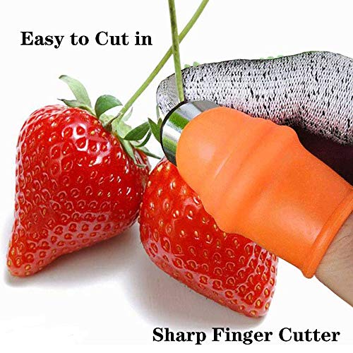 Garden Silicone Thumb Knife, Finger Knife-Plants Picking Trim Tools(L) - size: Large