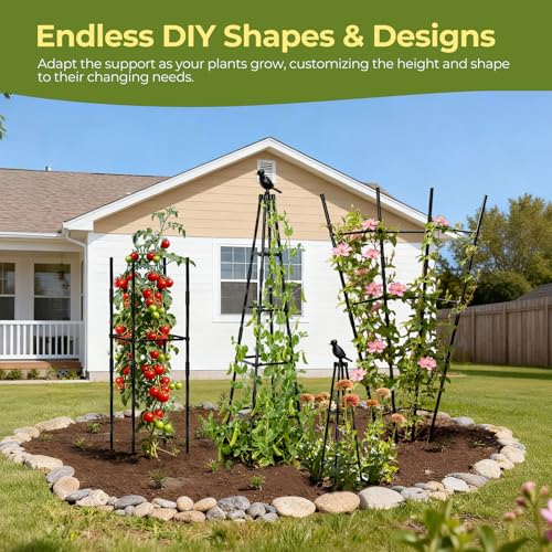 Garden Trellis for Climbing Plants Outdoors,65" Tall Cucumber Trellis Garden Obelisk Trellis Rustproof Plants Support with Adjustable Heights for Indoor Potted Plants, Vines, Vegetables - style: Bird-shaped(1Pack)