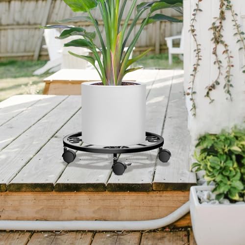 2-Pack Plant Caddy with Wheels, 360° Lockable Plant Stand with Wheels. - size: 2 Pack