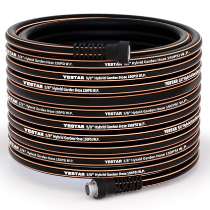 Garden Hose 100 ft x 5/8",Heavy Duty Water Hose - color: Black, size: 100FT