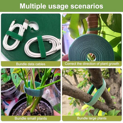 SumDirect Plant Tape 75 ft Plant Ties for Climbing Plants Garden Twist Ties Plants Adjustable Green Garden Tape for Plants, Flowers, Vines and Tree (75 ft x 1/2 in) - size: 75 ft x 1/2 in