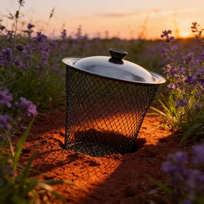 Totority Inground Worm Compost Bin 2 Pack with Lids Ventilated Compost Bins for Garden Waste Kitchen Scraps Backyard Recycling Soil Improvement Patio Use
