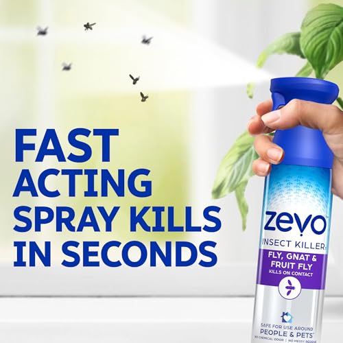 Zevo Flying Insect Bug Aerosol Spray, Kills Flies & Fruit Flies, 3 Bottles - style: 3 Flying Insect Killer