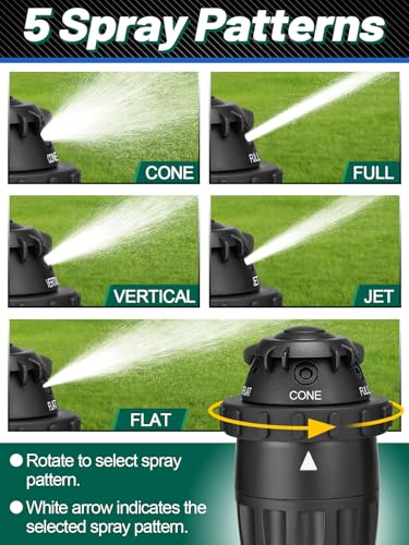 Acostop Adjustable Spray Coverage Sprinklers for Yard