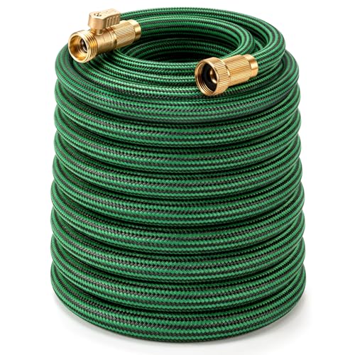 Garden Hose 75 ft, Non-Expanding Lightweight Kink-Free Flexible Water Hose - color: Green, size: 75ft