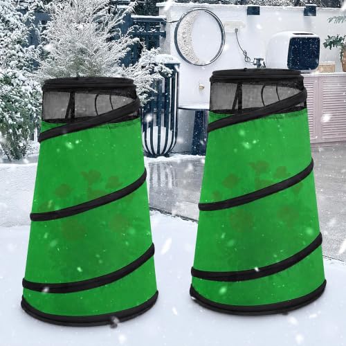 Pop Up Rose Cones for Winter Protection, Rose Collars Protective Cover - color: Green-1Pcs