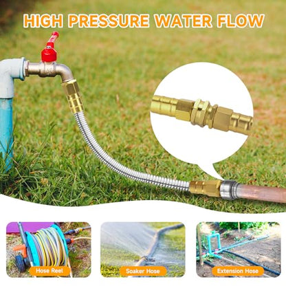Rosy Earth Garden Hose 3 FT, 304 Stainless Steel Metal Water Hose - size: 3FT