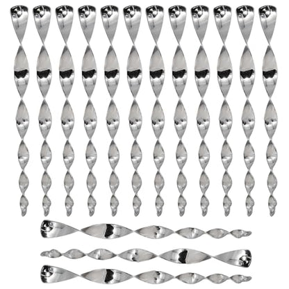15Pcs 12inch Silver Spiral Bird Repellent Reflective Scare Rods - color: Silver
