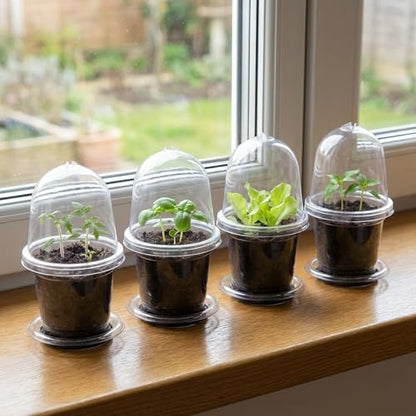 EBaokuup 20 Pack Self Watering Seed Starter Pot, 3 Inch Automatic Watering Plant Nursery Pots with Humidity Dome, Self Watering Nursery Pots for Potted Plants Seed Germination - color: 20 Pack-clear