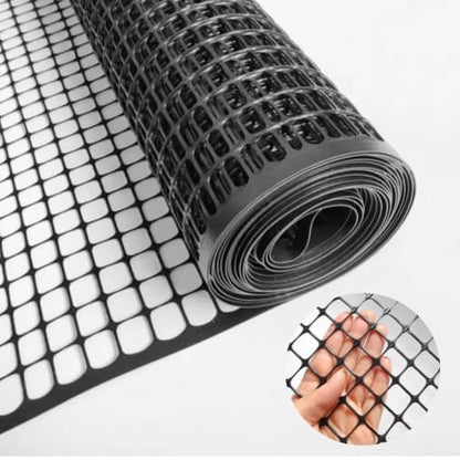 PotatoLife Black Plastic Garden Fence, Hardware Mesh, 4' x 50' - color: Black, size: 4' x 50'