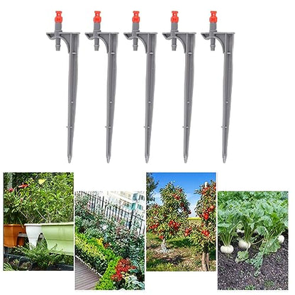Garden Irrigation System, 20Pcs/Bag Irrigation Dripper with Ground Insert Fruit Tree Drip Irrigation Emitters for for 1/4" Drip Irrigation Tubing(360 Degree with Plunger) - size: 360 degree with plunger