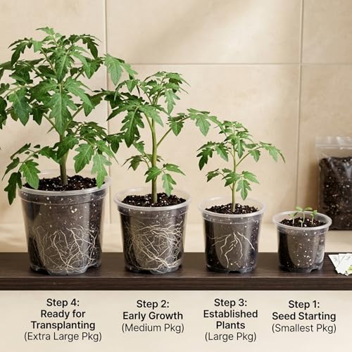 40 Pcs Clear Nursery Pots , 2.5/3.5/4/5 In clear nursery pots with drainage - size: Size A