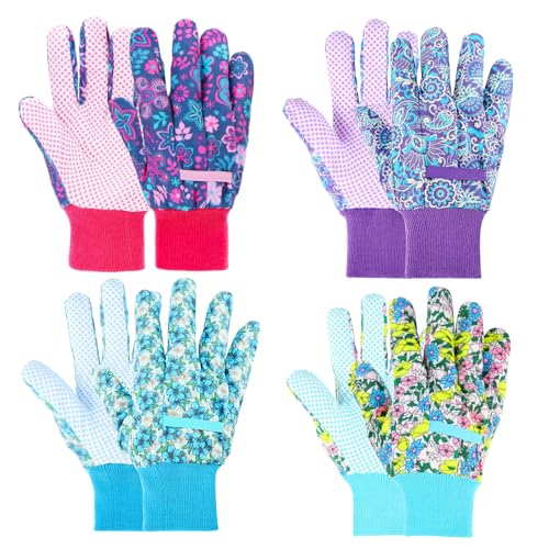 Cute Garden Gloves for Women Gift,Heavy Duty Gardening Gloves - color: 4 Color
